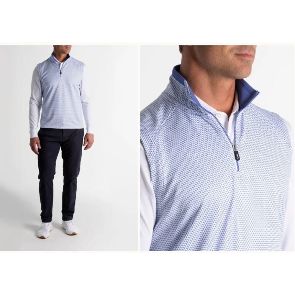 New NWT Fairway & Greene F&G Tech Wave 1/4 Zip Vest Size Large